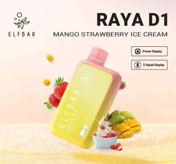 ELF BAR RAYA D1 – Mango Strawberry Ice Cream | Vape Shop Mumbai Vape Shop Mumbai