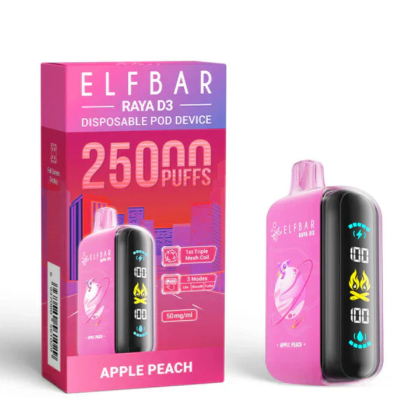 Elf Bar Raya D3 Apple peach – 25000 - Vape Shop Mumbai