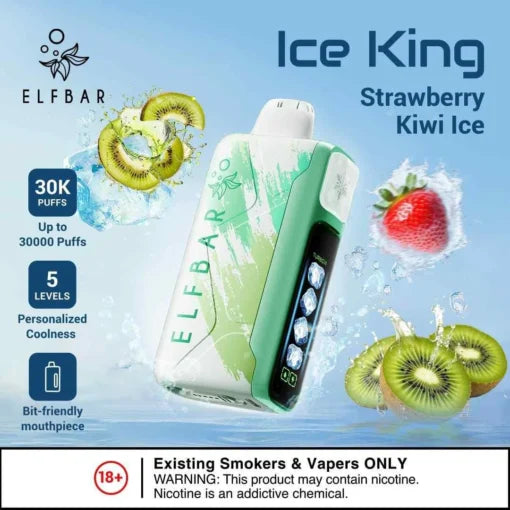 Elf Bar Ice King – Strawberry Kiwi Ice – 30K - Vape Shop Mumbai