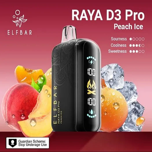Elf bar Raya d3 pro -30k Peach ice - Vape Shop Mumbai
