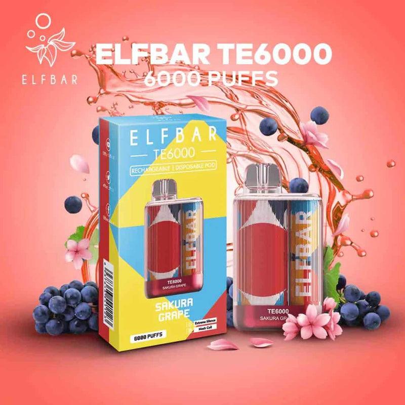 ELF BAR TE6000 – Sakura Grape (6000 Puffs) | Vape Shop Mumbai Vape Shop Mumbai