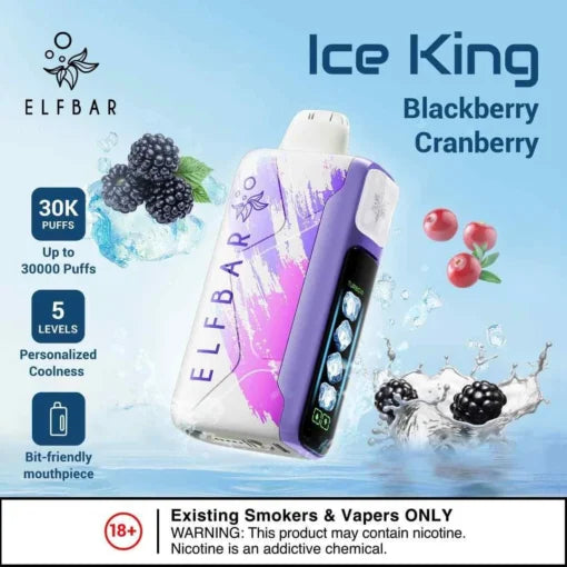 Elf Bar Ice King – Blackberry Cranberry – 30K - Vape Shop Mumbai
