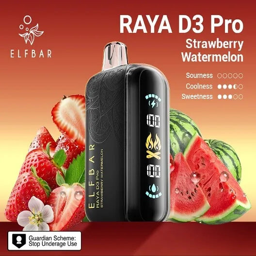 Elf Bar Raya D3 Pro – Strawberry Watermelon - Vape Shop Mumbai