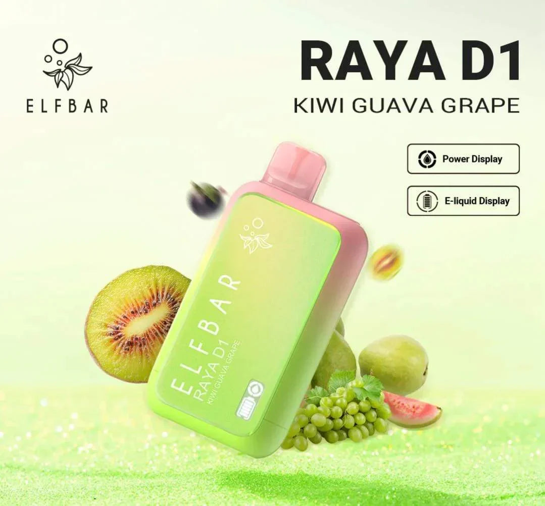 ELF BAR RAYA D1 – Kiwi Guava Grape - Vape Shop Mumbai