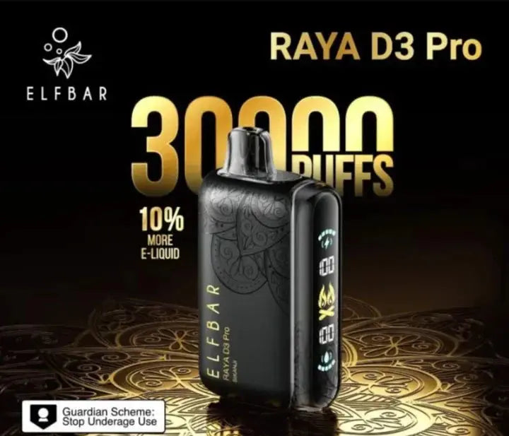ELF BAR RAYA D3 PRO 30K PUFFS DISPOSABLE VAPE 10% More E-Liquid | Vape Shop Mumbai Vape Shop Mumbai