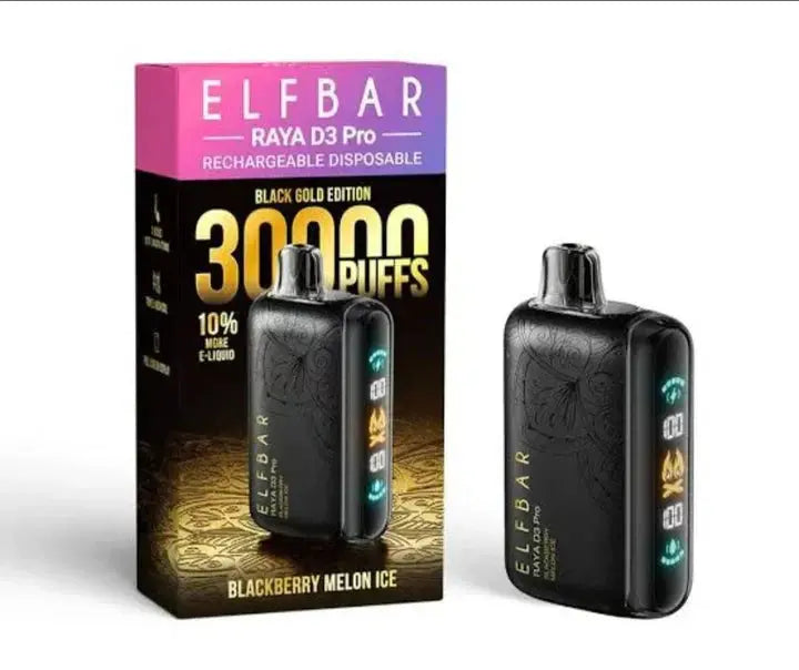 ELF BAR RAYA D3 PRO 30K PUFFS DISPOSABLE VAPE 10% More E-Liquid | Vape Shop Mumbai Vape Shop Mumbai