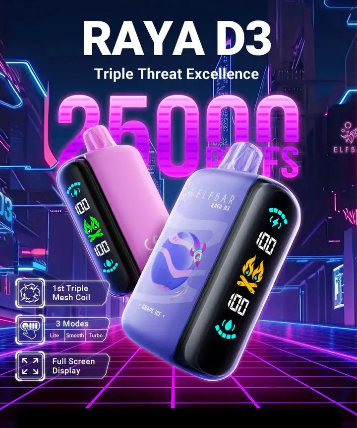 ELF BAR RAYA D3 25000 Puffs | Vape Shop Mumbai Vape Shop Mumbai